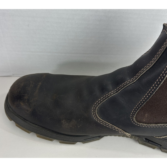 Redback Distressed Steel Toe Boots USBOK Red Back Elastic Brown Men's Size 14 - Picture 7 of 16